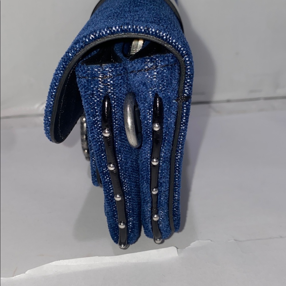 Zadig & Voltaire Kate Denim Wallet On A Chain Crossbody Clutch - Picture 11 of 17